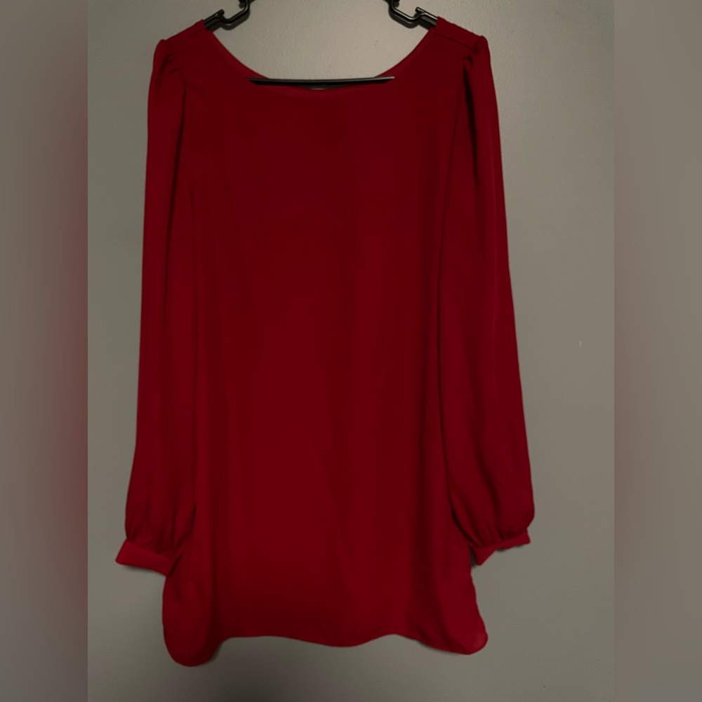 Red Long-Sleeve Lulus Dress